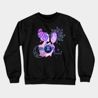 Gemini Astrology Horoscope Zodiac Birth Sign Gift for Women Crewneck Sweatshirt